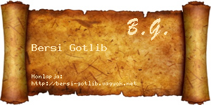 Bersi Gotlib névjegykártya